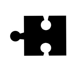 Puzzle black vector 