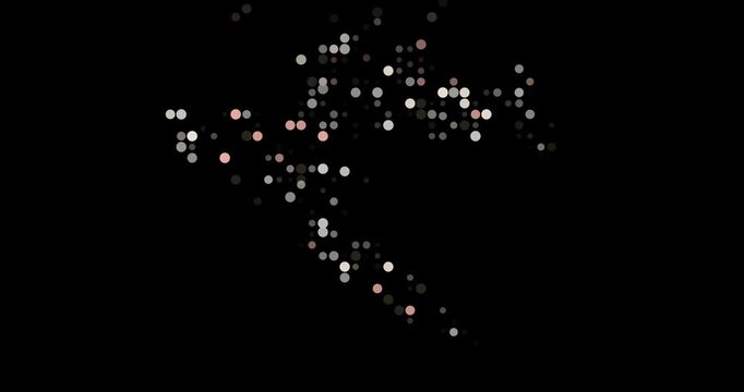 Generative Abstract Energy Forming Croatia Silhouette