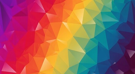 Obraz premium Vibrant Rainbow Geometric Low Poly Abstract Background Texture image photo