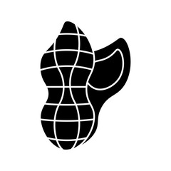 Peanut icon on white background