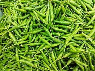 A type of small green chili is often used as a cooking ingredient in Asia for a moderately spicy taste