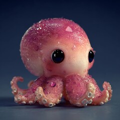 sweet and realistic ai generated image of a small underwater animal perfect for children's themes