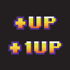 Obraz premium Level up text vector illustration. Getting a new level. Level up. Earned a level up. Glitch effect style text.