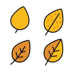 Autumn Season Yellow Leaves Illustration
