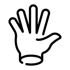 glove line icon