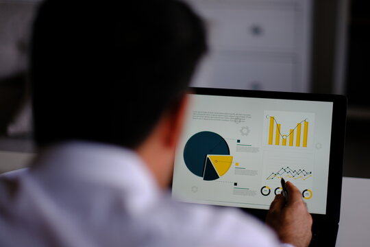 businessman working on laptop