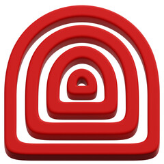 3D Layered Arch Depth Icon