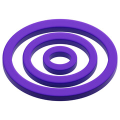 3D Layered Circle Orbit Icon