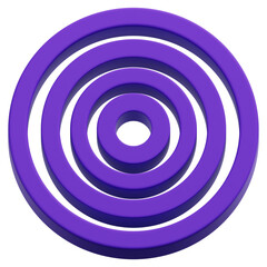 3D Layered Circle Rings Icon