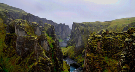 Fjaðrárgljúfur gorge, near Kirkjubæjarklaustur, Suðurland, Iceland, Europe