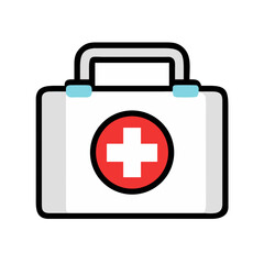 Fototapeta premium First Aid Kit Flat Simple Vector Icon