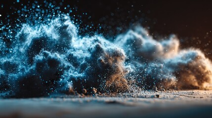 Abstract explosion of vibrant colors and light effects, a dreamy and ethereal scene