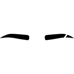 Eyebrows Straight Cut Edge. Man eyebrows 