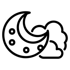 Night outline icon