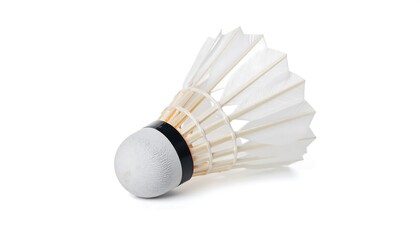 Shuttlecock on white background.