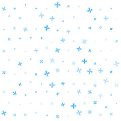 Transparent glowing bright blue star flower overlay with soft light effect and luminous design isolated on clear background for digital art dust confetti glittering decoration