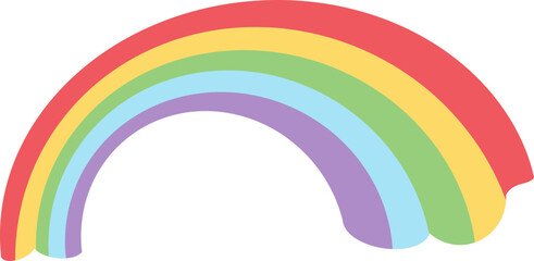 cute colorful pastel rainbow cartoon vector illustration