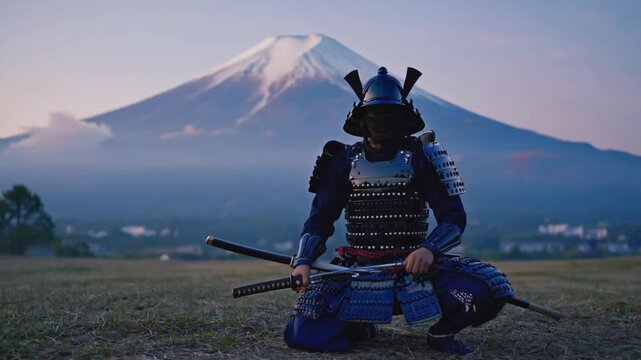 Samurai on Mount Fuji.