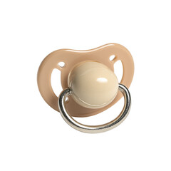  baby pacifier beige color isolated on transparent White background png
