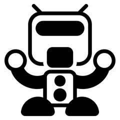 Robot black icon