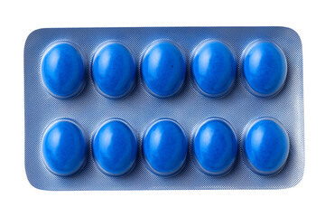 blue plastic container isolated on transparent White background pn