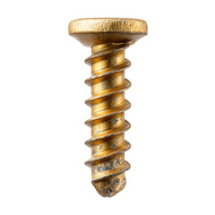 gold wood surface Phillip head screw isolated on transparent White background png 