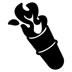 Torch black icon