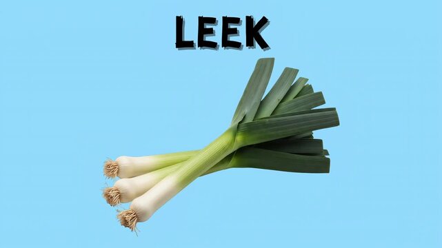 Educational animated "Guess the Vegetable" video featuring leeks
