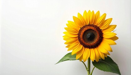 Obraz premium sunflower on a white background