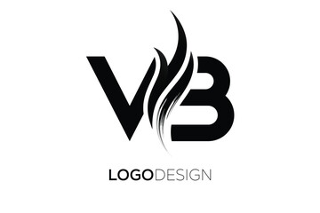 Creative Monogram Logo Design – Modern Abstract Letter Mark with Artistic Brush Stroke