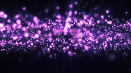 Shimmering purple particles creating a sparkling floor with gentle light rays shining from above.Concept: magical, elegant, festive, New Year's Eve, fantasy-themed backgrounds and motion graphics. - Powered by Adobe