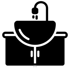 Sink black icon
