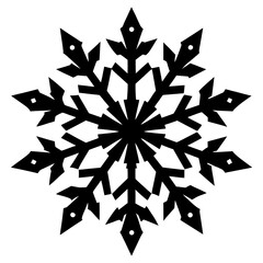 Snowflake Silhouette Vector Illustration