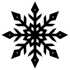 Snowflake Silhouette Vector Illustration