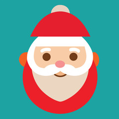 Christmas Santa of head vector art.