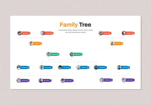 Business Org Chart & Family Tree Presentation Template