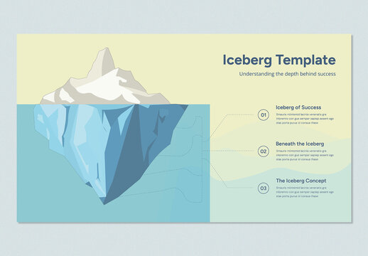 Minimal Iceberg Infographic Design for Business Data Visualization