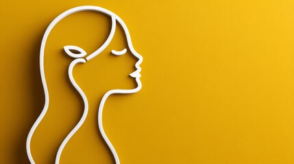 Colorful tropical art poster featuring women in bold line art vibrant yellow background modern aesthetic