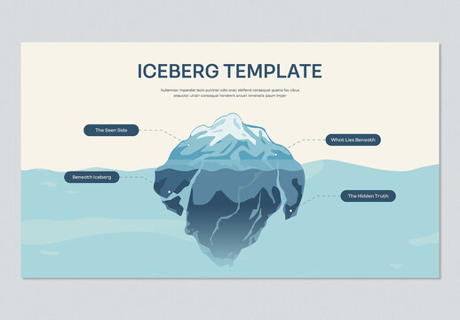Corporate Iceberg Infographic Layout for Business Growth