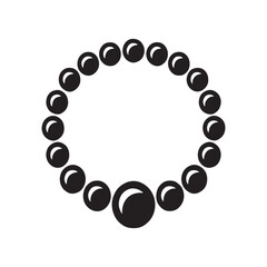 Pearl Necklace Solid Accessory Icon