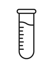 Test tube icon representing laboratory, experiment, and chemistry, suitable for science research, education, biotechnology, medical studies, and clinical laboratory projects