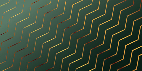 Luxurious green gradient abstract background with sparkling and elegant gold line decoration. Modern gold line style vector background concept. Vector illustration EPS. 2
