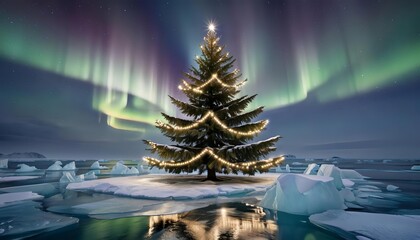christmas tree in the night