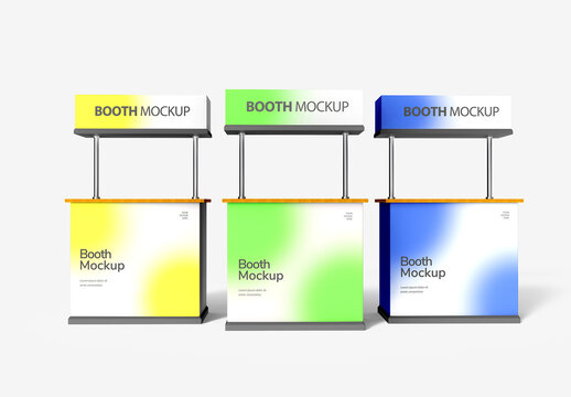 Display Stand Booth Mockup PSD Template