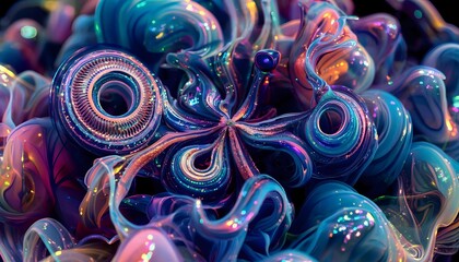 abstract background with colorful circles