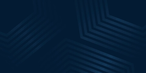 Dark abstract background with overlapping dark blue gradient hexagon effect decoration. Striped graphic design element for covers, flyers, cards, or brochures. VOL. 2