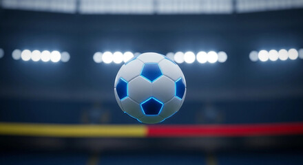 Fototapeta premium Soccer Ball in Stadium - High Quality Image