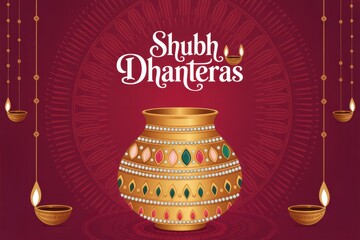 Happy Dhanteras Modern Design