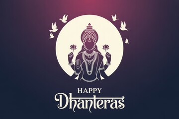 Elegant Traditional Dhanteras Greeting Design