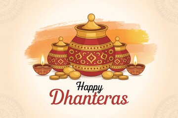 Happy Dhanteras Card Background Design